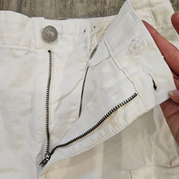 Rag & Bone Cargo Pants Women 27 Optic White Utility Straight Baggy Summer Resort - Picture 5 of 13